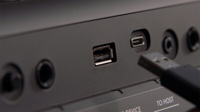 PSR-E483 Bild av anslutning och utgång