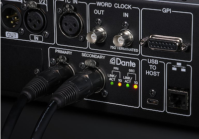 Yamaha Digital Mixing Console DM7: Dante interface for high channel count and flexible connectivity