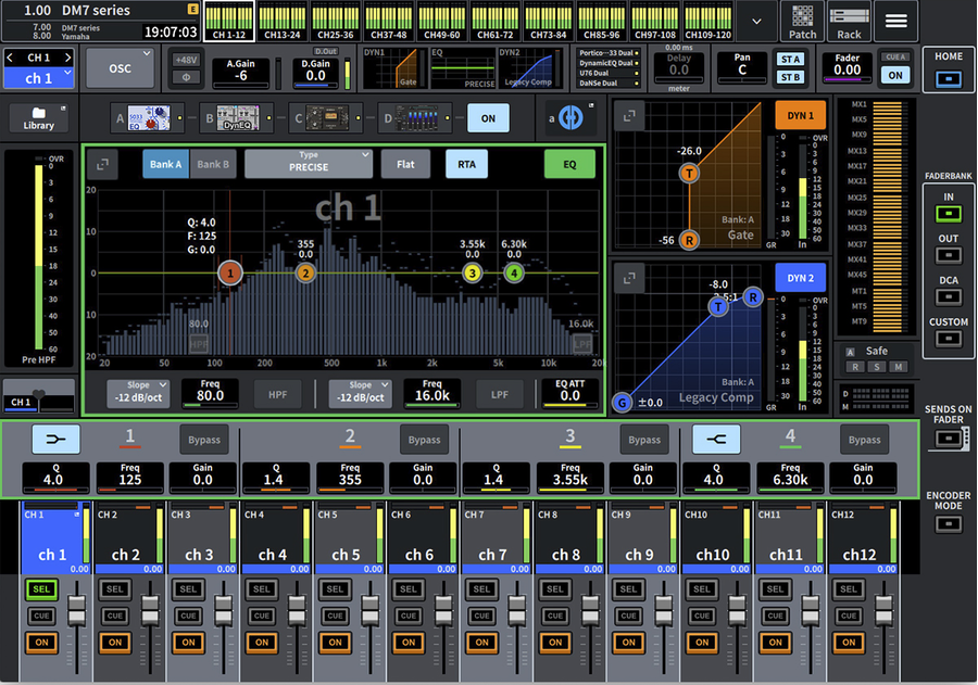 Yamaha DM7 Editor: Bay L/C screen