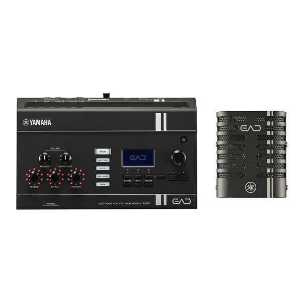 Yamaha EAD20 elektronisk akustisk trummodul och sensorenhet utformade för att fånga upp och förbättra akustiska trumframträdanden.
