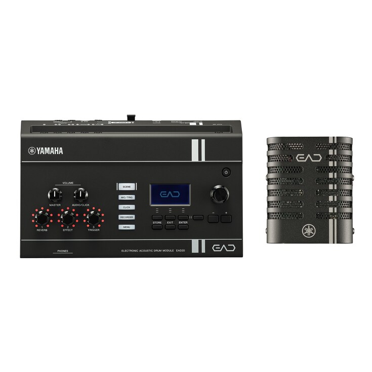 Yamaha EAD20 elektronisk akustisk trummodul och sensorenhet utformade för att fånga upp och förbättra akustiska trumframträdanden.