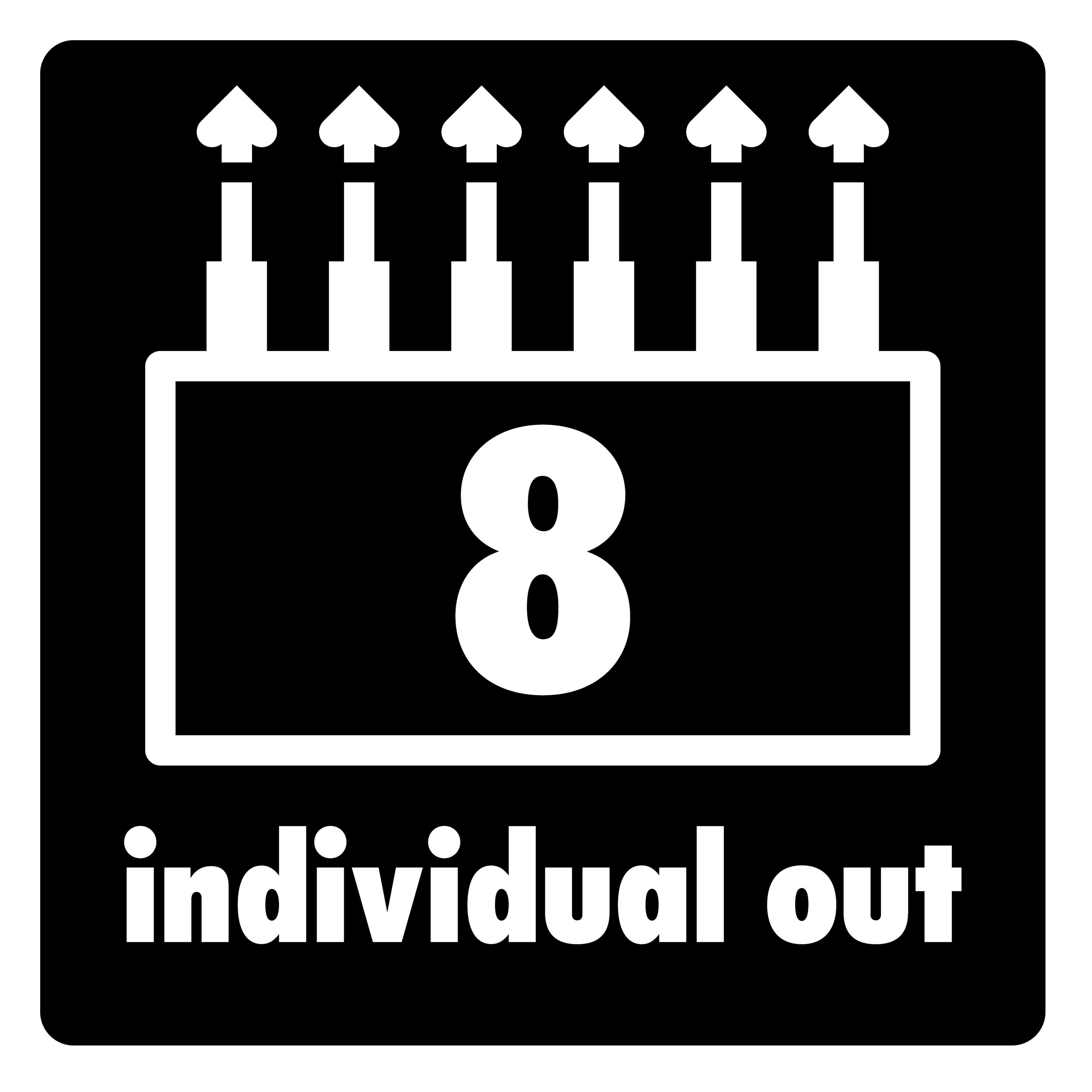 Åtta utgångar för att skicka trum- och effektkanaler separat till PA