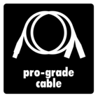 Ren stereoutmatning med den medföljande professionella breakout-kabeln.