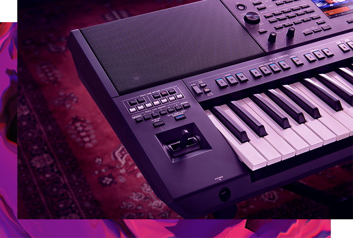 Yamaha Arranger Workstation Keyboard med namnet PSR-A5000 hade Joystick och Scale Tuner