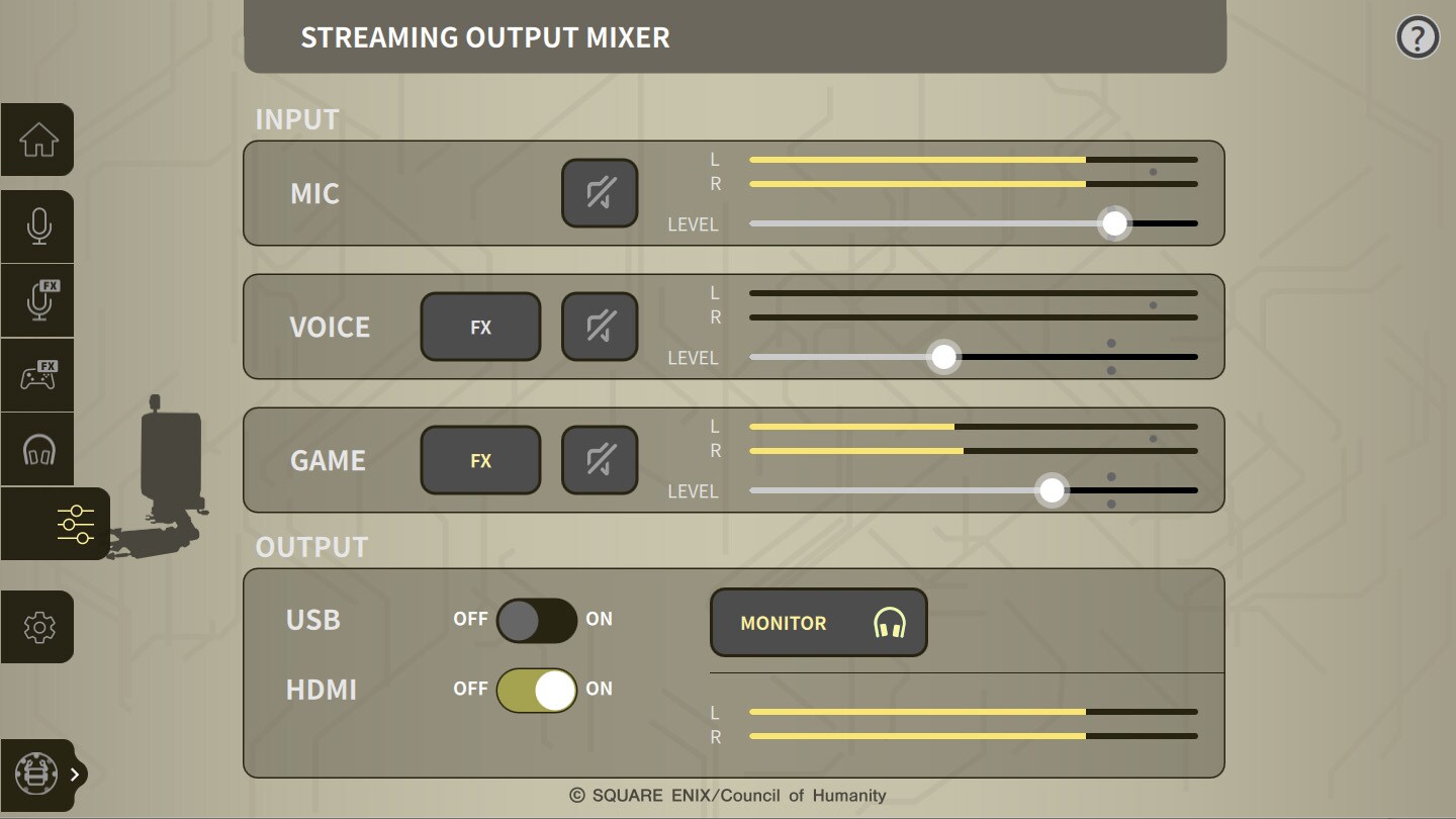 Yamaha ZG Controller - Streaming Output Mixer