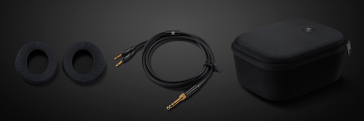 Assorted accessories for the YH4000 headphones