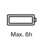 Batteri Max. 6 timmar