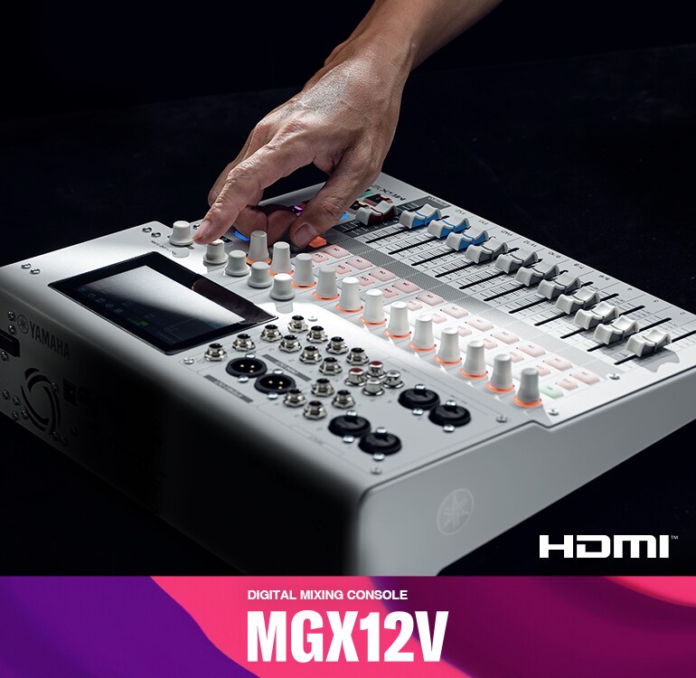 Yamaha 18-kanals digital mixerkonsol med videogränssnitt MGX12V