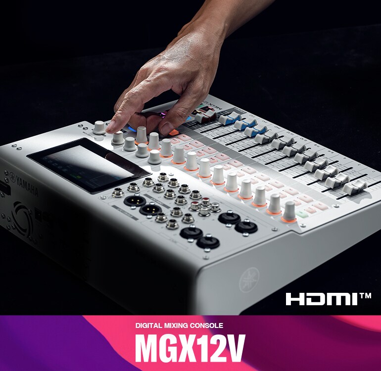 Yamaha 18-kanals digital mixerkonsol med videogränssnitt MGX12V