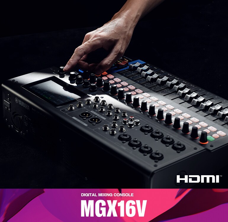Yamaha 22-kanals digital mixerkonsol med videogränssnitt MGX16V