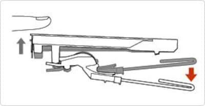 When the key is released: The key returns to its resting position naturally under the weight of the hammer.