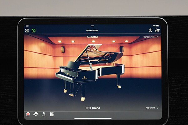Appen Smart Pianist visas på en surfplatta